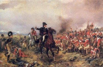 Classicisme œuvres - Wellington à Waterloo JANE AUSTEN et la bataille Robert Alexander Hillingford scènes de bataille historique guerre militaire